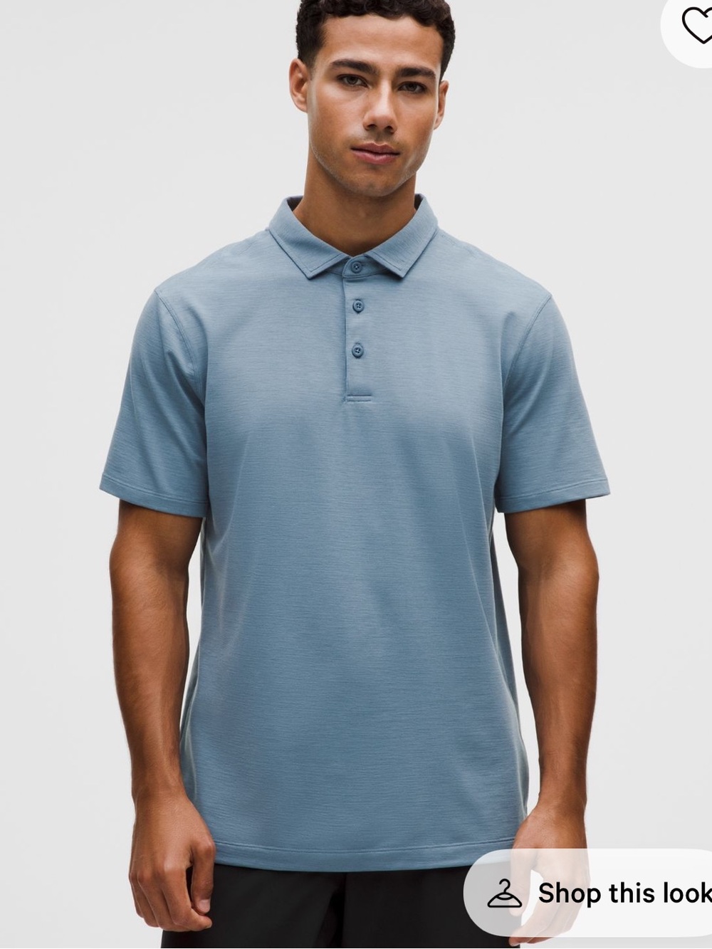 lululemon athletica Men's Short-Sleeve Polo - Light Blue